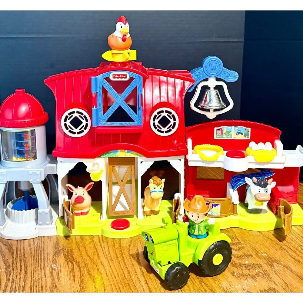 FP Little People Caring For Animals Farm Barn Farmer Animals Smart Stages set 1